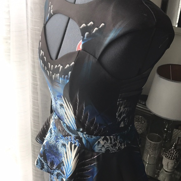 Arden B peplum keyhole dress - Picture 2 of 8